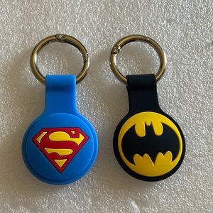 Superman and Batman AirTag case